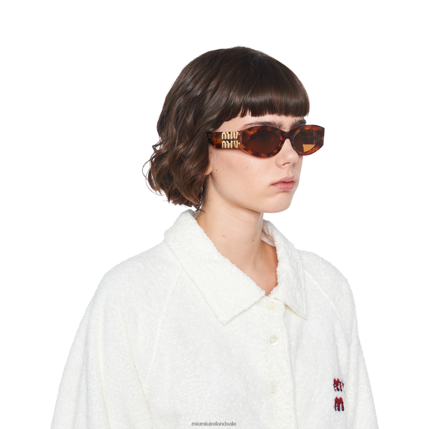 IE Miu MiuAccessories Glimpse Sunglasses Camel Beige Lenses XJN62J1248