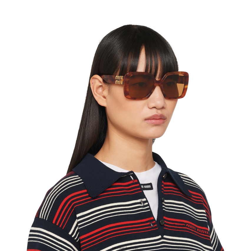 IE Miu MiuAccessories Glimpse Sunglasses Camel Beige Lenses XJN62J1284