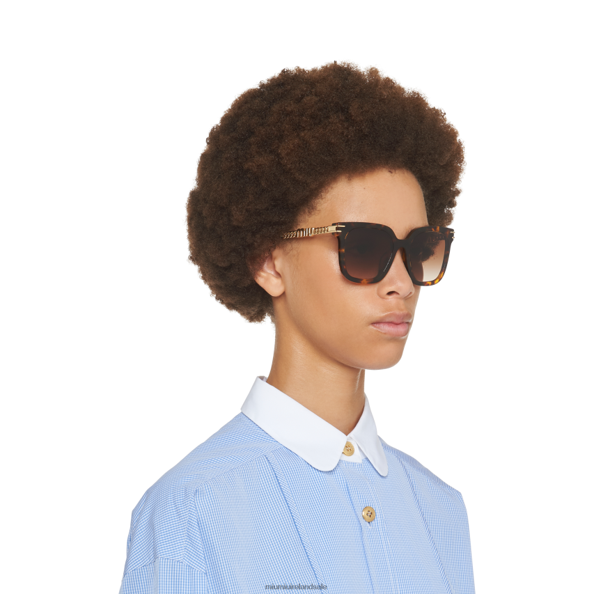 IE Miu MiuAccessories Logo Sunglasses Gradient Sienna Lenses XJN62J1271