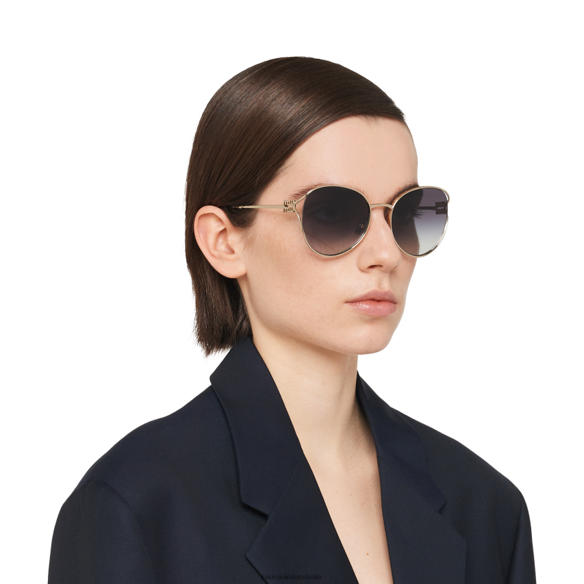 IE Miu MiuAccessories Logo Sunglasses Gradient Smoky Gray Lenses XJN62J1290