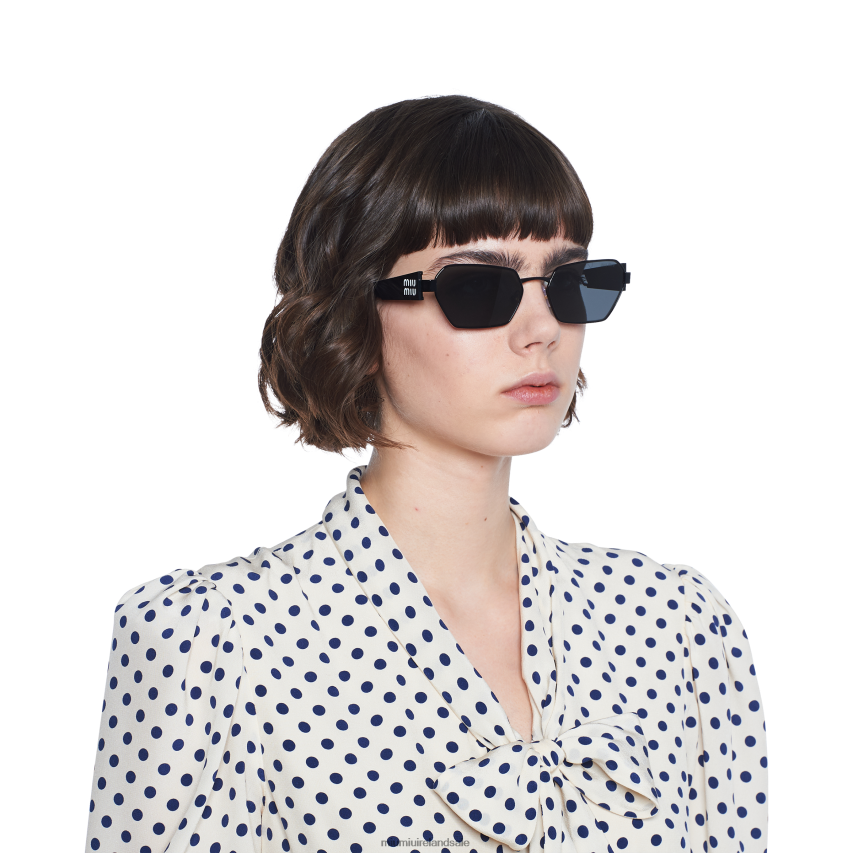 IE Miu MiuAccessories Logo Sunglasses Slate Gray Lenses XJN62J1267