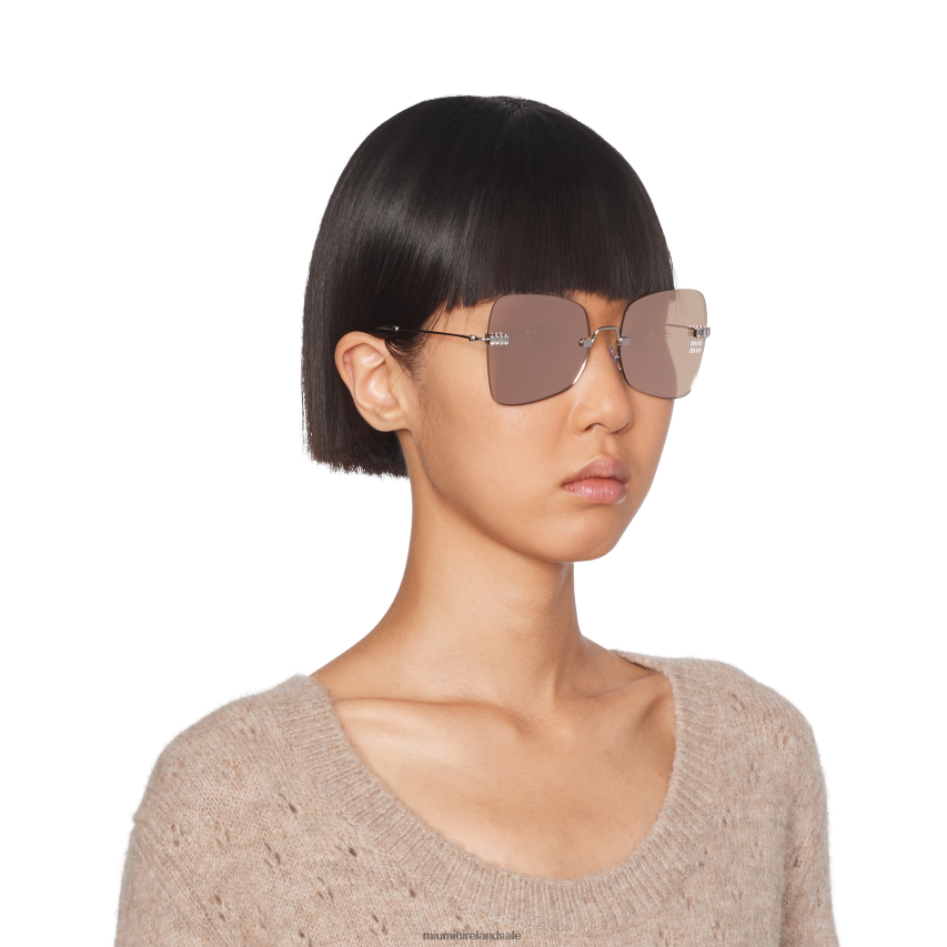 IE Miu MiuAccessories Maniere Sunglasses Pink Gold Plated Lenses XJN62J1274