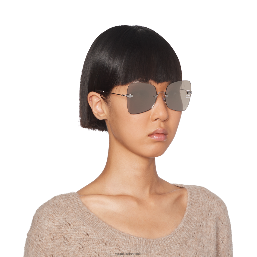 IE Miu MiuAccessories Maniere Sunglasses White Gold Plated Lenses XJN62J1275