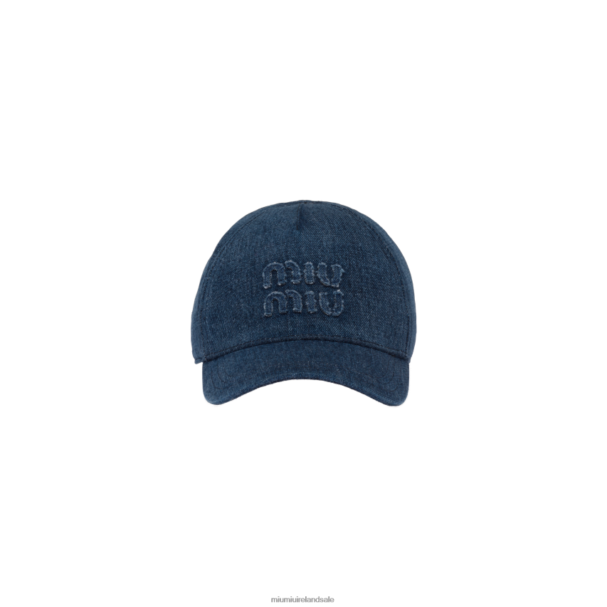 IE Miu MiuAccessories Denim Baseball Cap Navy XJN62J1220