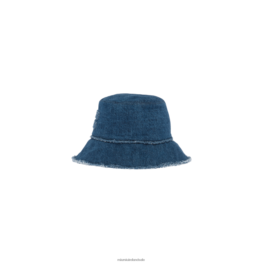 IE Miu MiuAccessories Denim Bucket Hat Navy XJN62J1219