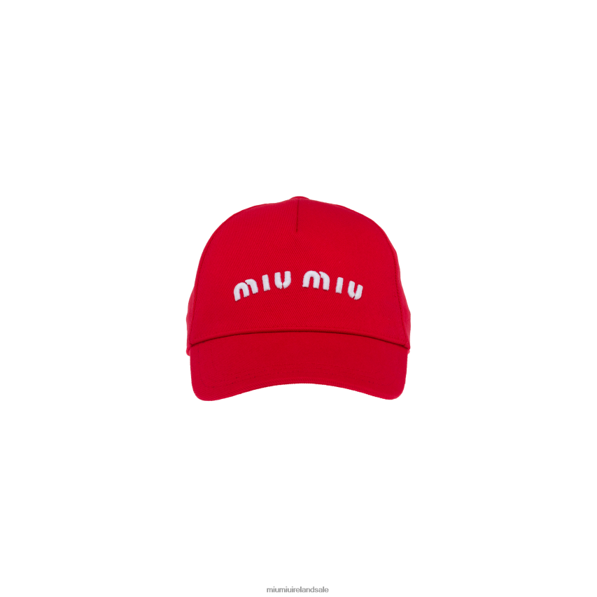 IE Miu MiuAccessories Drill Baseball Cap Red/White XJN62J1208