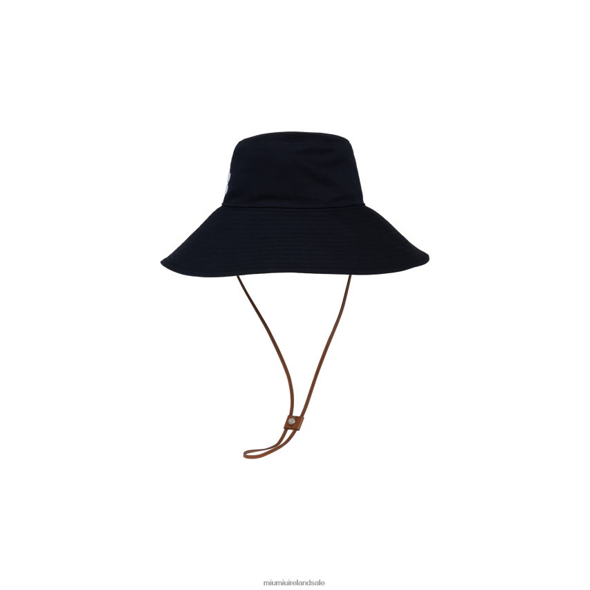 IE Miu MiuAccessories Drill Hat Blue/White XJN62J1210