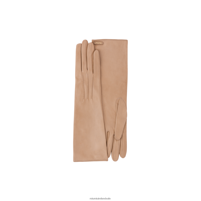 IE Miu MiuAccessories Nappa Leather Gloves Cameo XJN62J1199