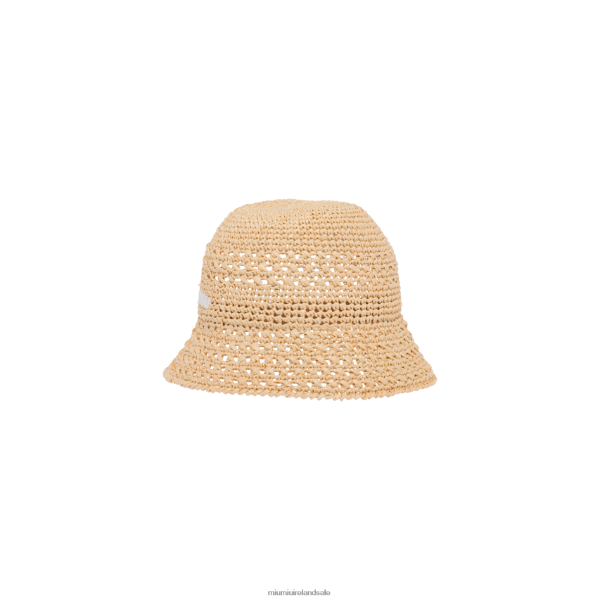 IE Miu MiuAccessories Raffia Hat Natural XJN62J1225