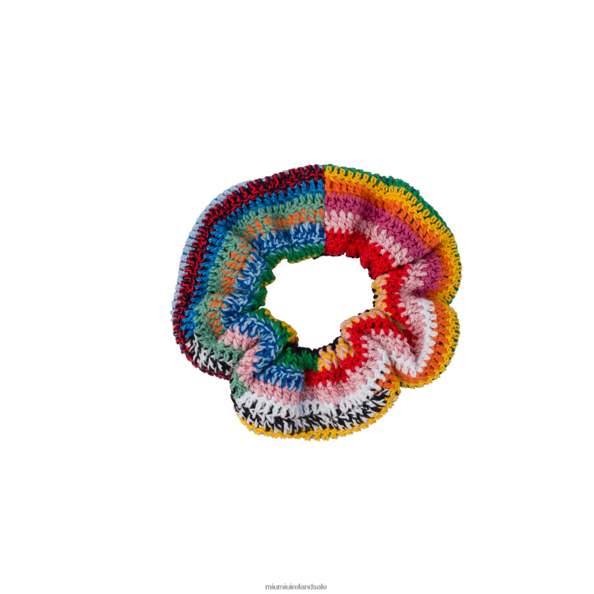 IE Miu MiuAccessories Crochet Scrunchie Multicolored XJN62J1124