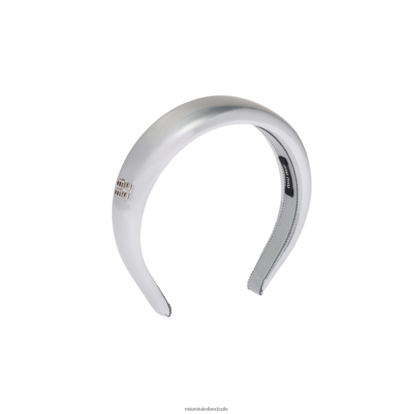 IE Miu MiuAccessories Fabric Headband Silver XJN62J1154