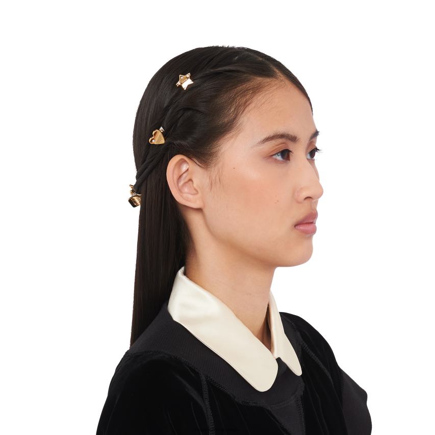 IE Miu MiuAccessories Metal Hair Clips Gold/Silver XJN62J1151