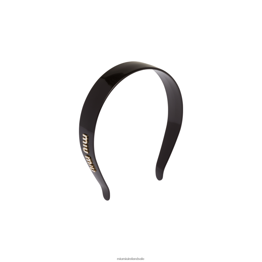 IE Miu MiuAccessories Plexiglas Headband Black/White XJN62J1122