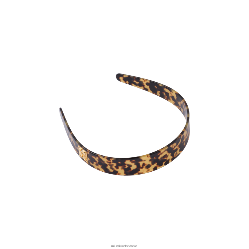 IE Miu MiuAccessories Plexiglas Headband Tortoiseshell/Gold XJN62J1176