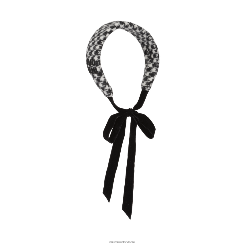 IE Miu MiuAccessories Shetland Wool Headband Black XJN62J1170