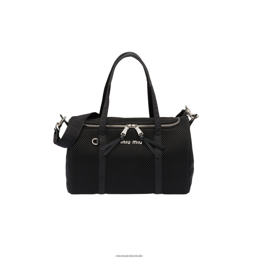 IE Miu MiuAccessories Mesh Pet Carrier Bag Black XJN62J1110