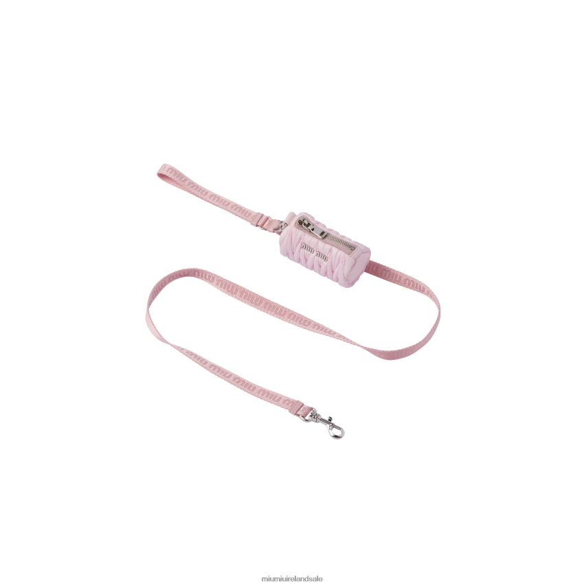 IE Miu MiuAccessories Woven Tape Leash Alabaster Pink XJN62J1101