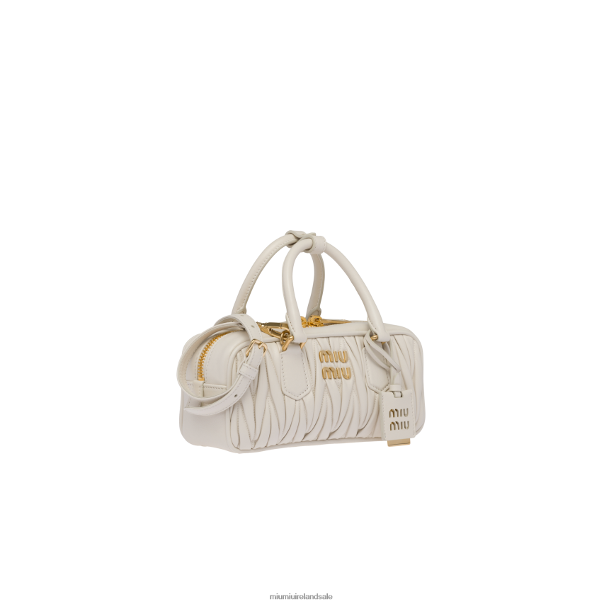 IE Miu MiuCollection Arcadie Matelasse Nappa Leather Bag White XJN62J78