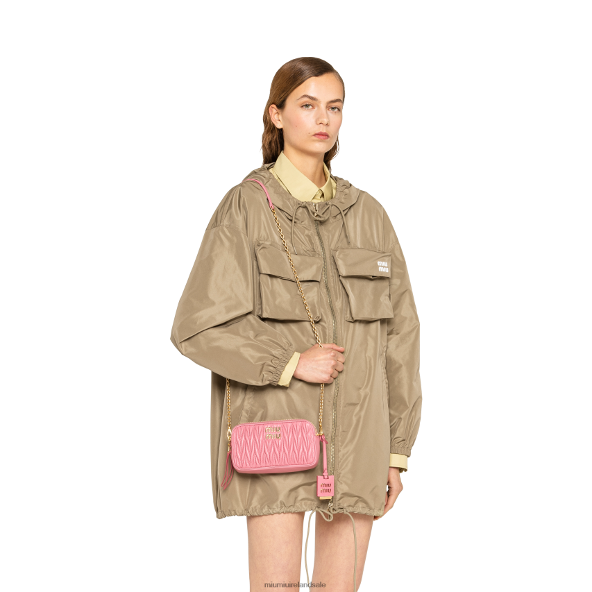 IE Miu MiuCollection Matelasse Nappa Leather Mini-bag Begonia Pink XJN62J62