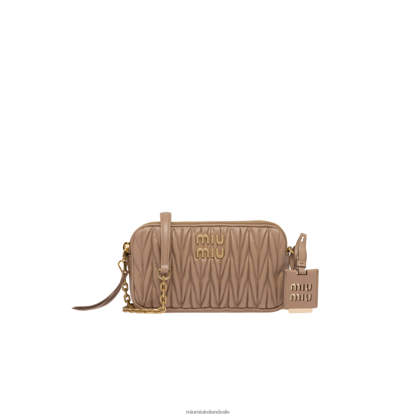 IE Miu MiuCollection Matelasse Nappa Leather Mini-bag Cameo XJN62J61