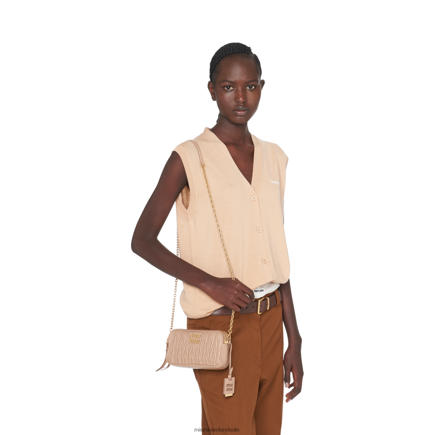 IE Miu MiuCollection Matelasse Nappa Leather Mini-bag Cameo XJN62J61