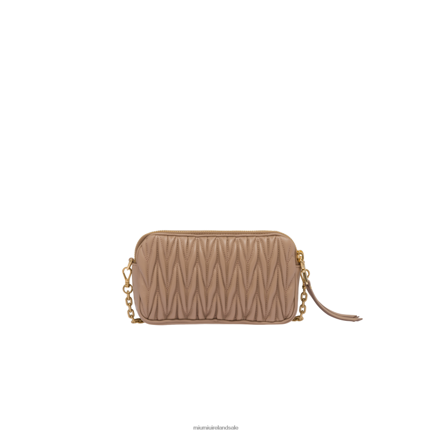 IE Miu MiuCollection Matelasse Nappa Leather Mini-bag Cameo XJN62J61