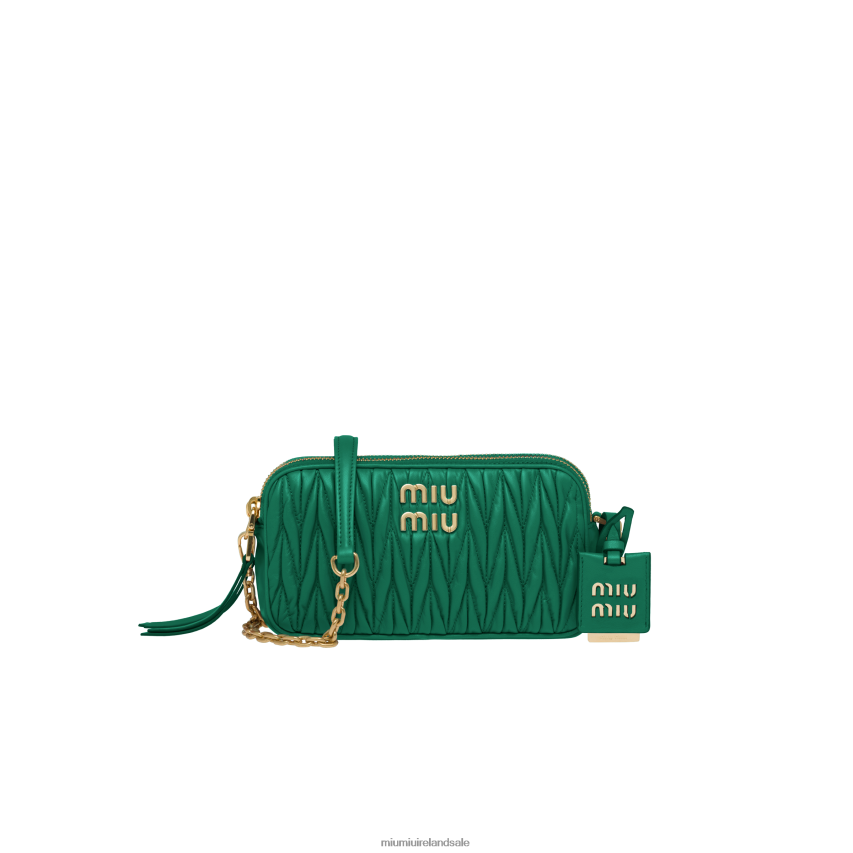 IE Miu MiuCollection Matelasse Nappa Leather Mini-bag Mango XJN62J64