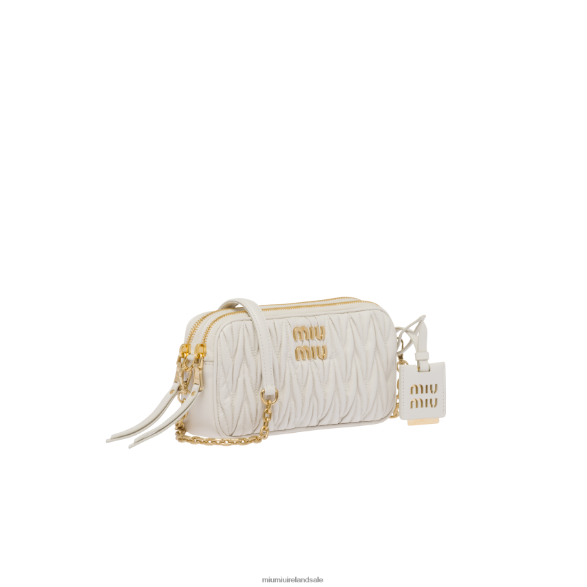 IE Miu MiuCollection Matelasse Nappa Leather Mini-bag White XJN62J63