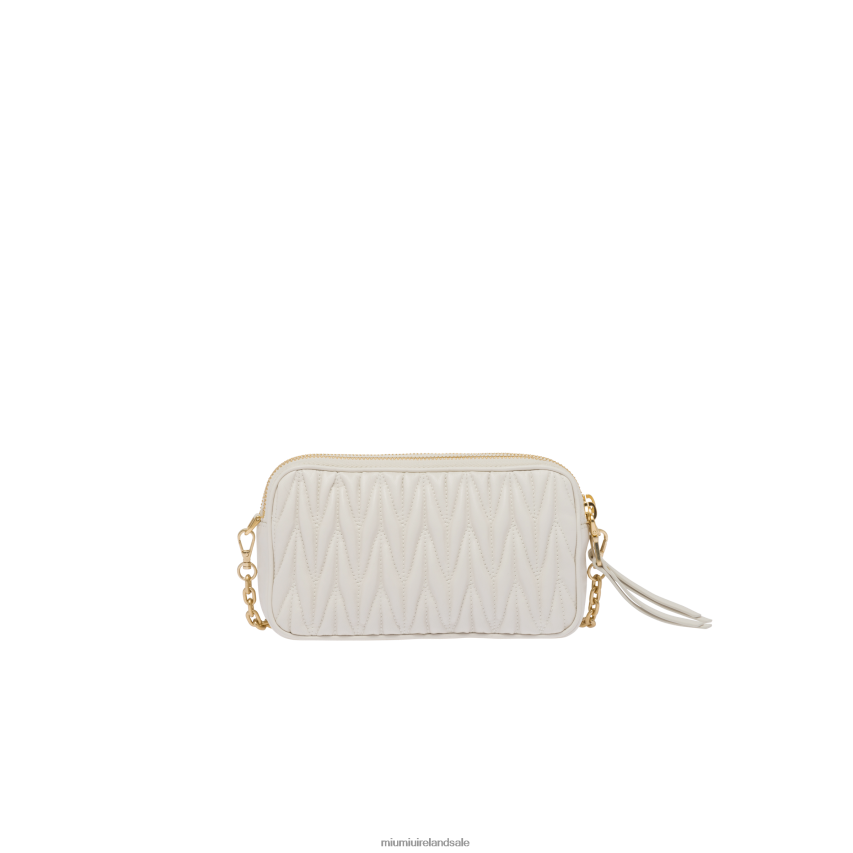 IE Miu MiuCollection Matelasse Nappa Leather Mini-bag White XJN62J63