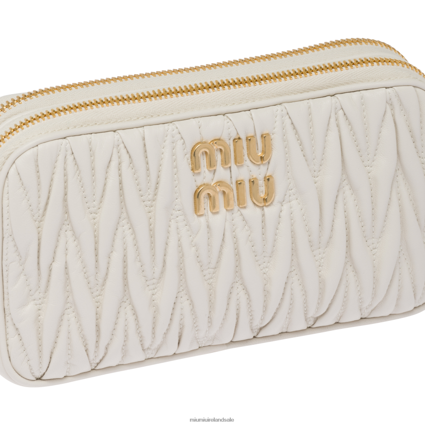 IE Miu MiuCollection Matelasse Nappa Leather Mini-bag White XJN62J63
