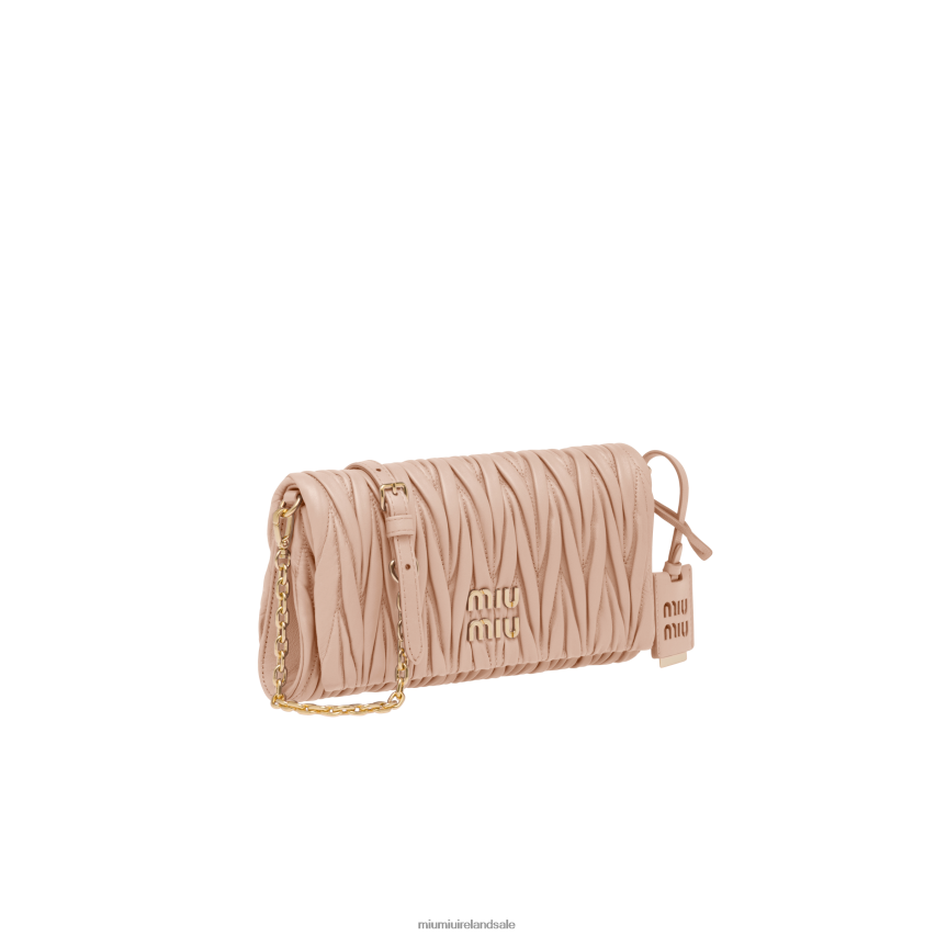 IE Miu MiuCollection Matelasse Nappa Leather Shoulder Bag Cameo XJN62J74