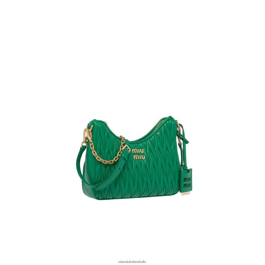 IE Miu MiuCollection Matelasse Nappa Leather Shoulder Bag Mango XJN62J59