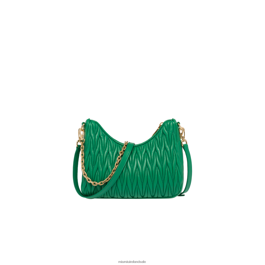 IE Miu MiuCollection Matelasse Nappa Leather Shoulder Bag Mango XJN62J59