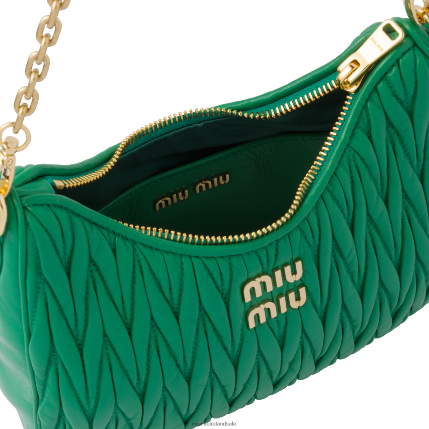 IE Miu MiuCollection Matelasse Nappa Leather Shoulder Bag Mango XJN62J59