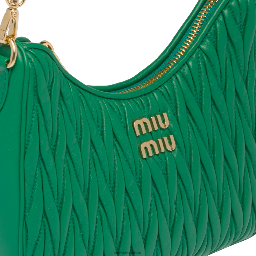 IE Miu MiuCollection Matelasse Nappa Leather Shoulder Bag Mango XJN62J59