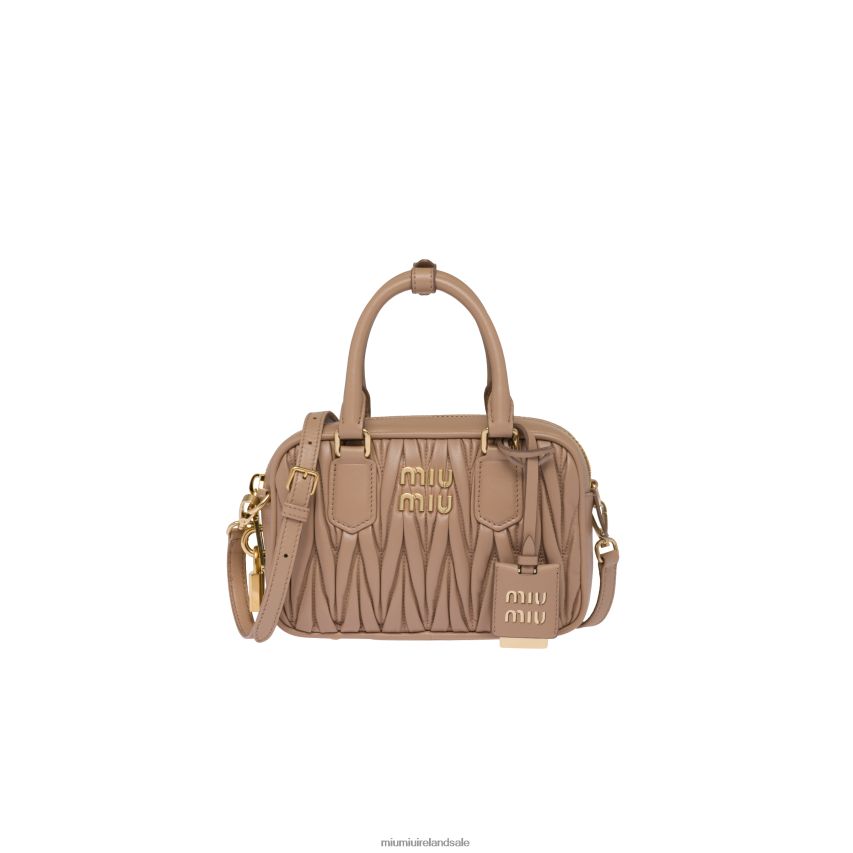 IE Miu MiuCollection Matelasse Nappa Leather Top-handle Bag Cameo XJN62J43