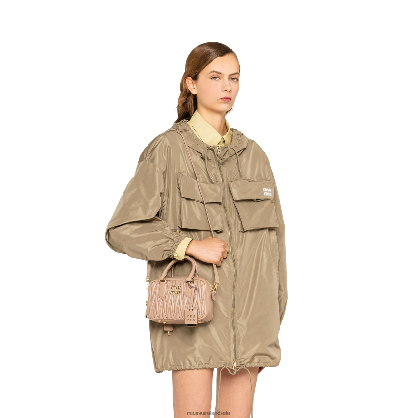 IE Miu MiuCollection Matelasse Nappa Leather Top-handle Bag Cameo XJN62J43