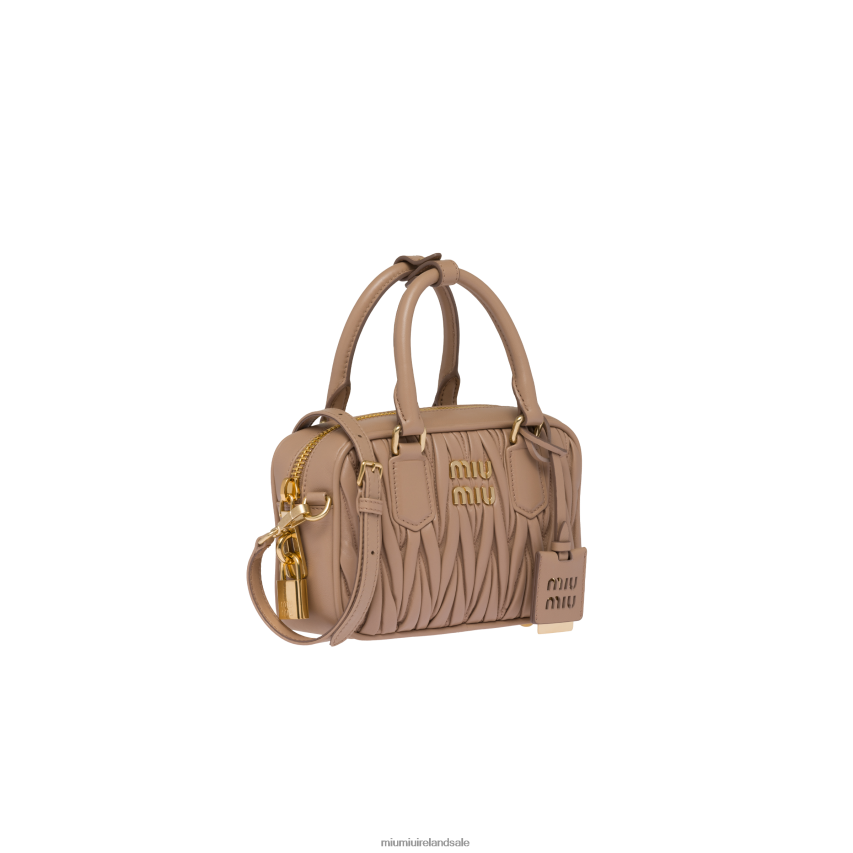 IE Miu MiuCollection Matelasse Nappa Leather Top-handle Bag Cameo XJN62J43