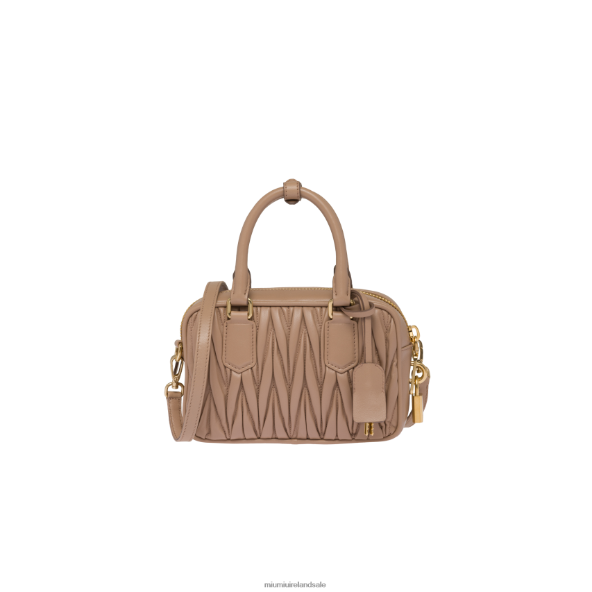 IE Miu MiuCollection Matelasse Nappa Leather Top-handle Bag Cameo XJN62J43