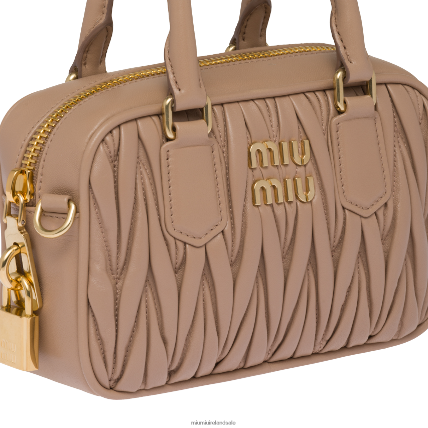 IE Miu MiuCollection Matelasse Nappa Leather Top-handle Bag Cameo XJN62J43