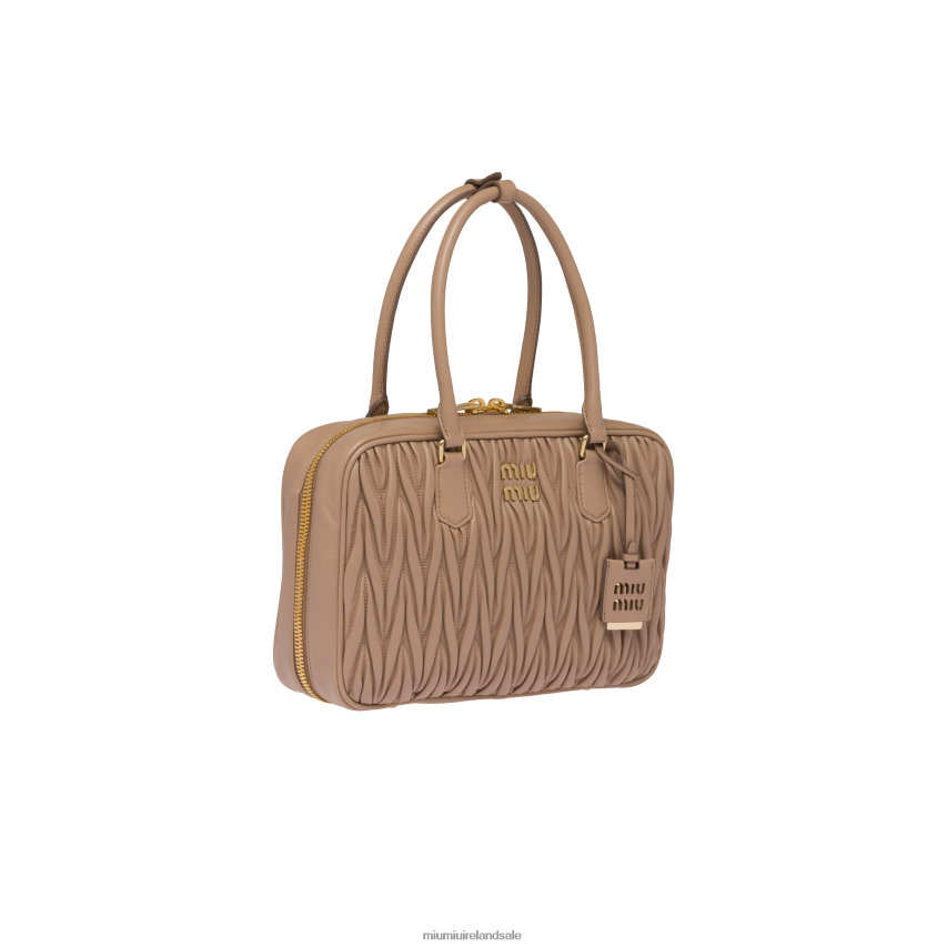 IE Miu MiuCollection Matelasse Nappa Leather Top-handle Bag Cameo XJN62J71