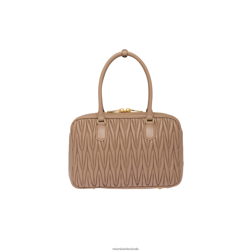 IE Miu MiuCollection Matelasse Nappa Leather Top-handle Bag Cameo XJN62J71