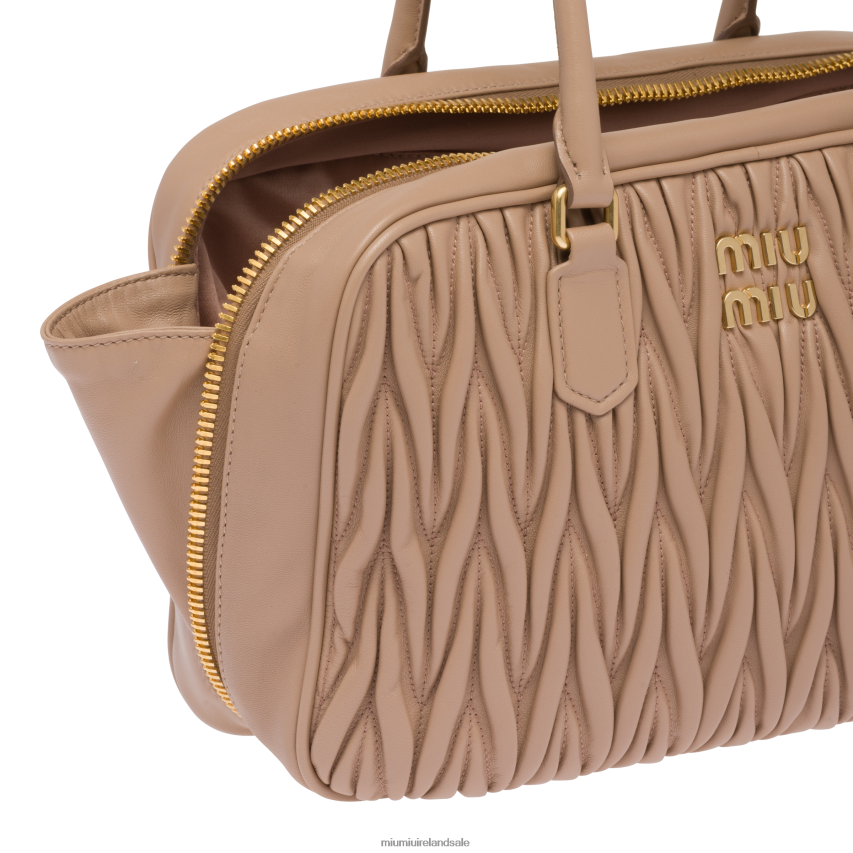 IE Miu MiuCollection Matelasse Nappa Leather Top-handle Bag Cameo XJN62J71