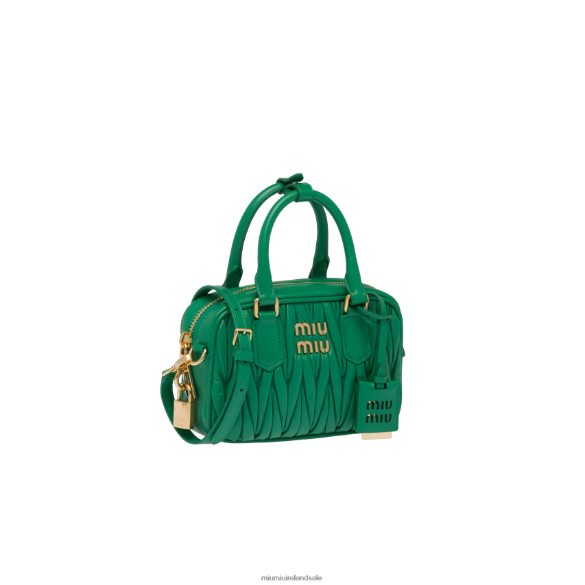 IE Miu MiuCollection Matelasse Nappa Leather Top-handle Bag Mango XJN62J42