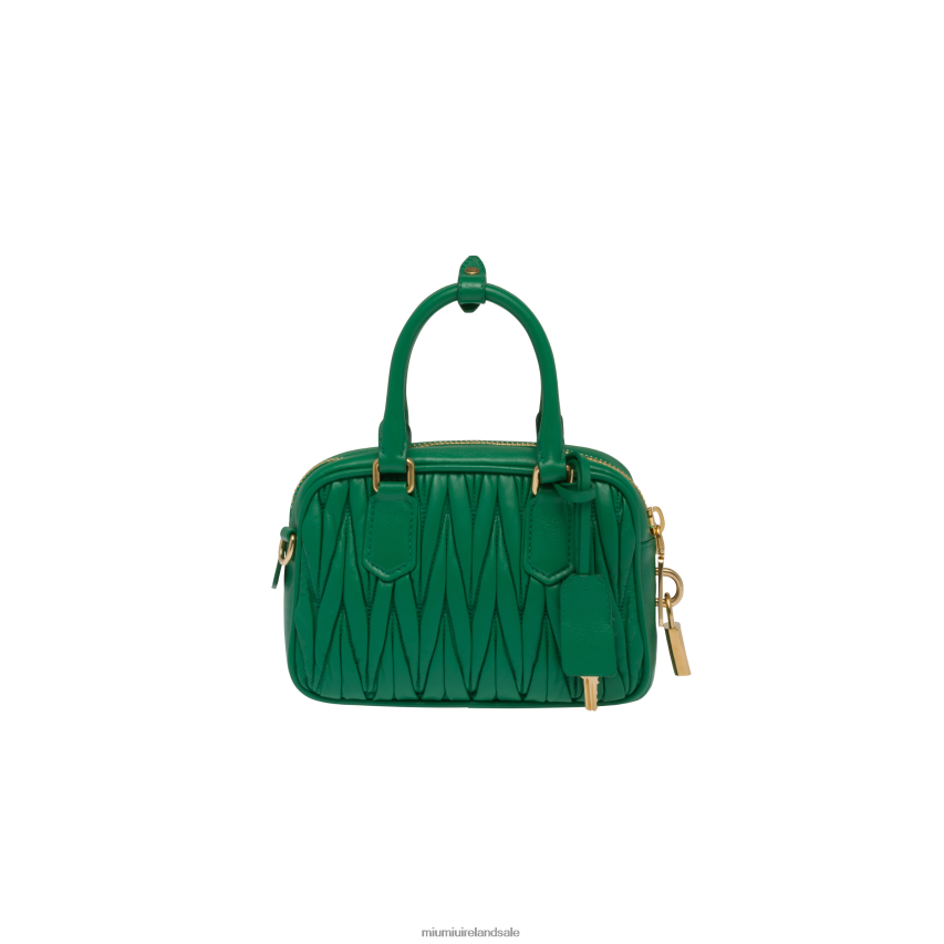 IE Miu MiuCollection Matelasse Nappa Leather Top-handle Bag Mango XJN62J42