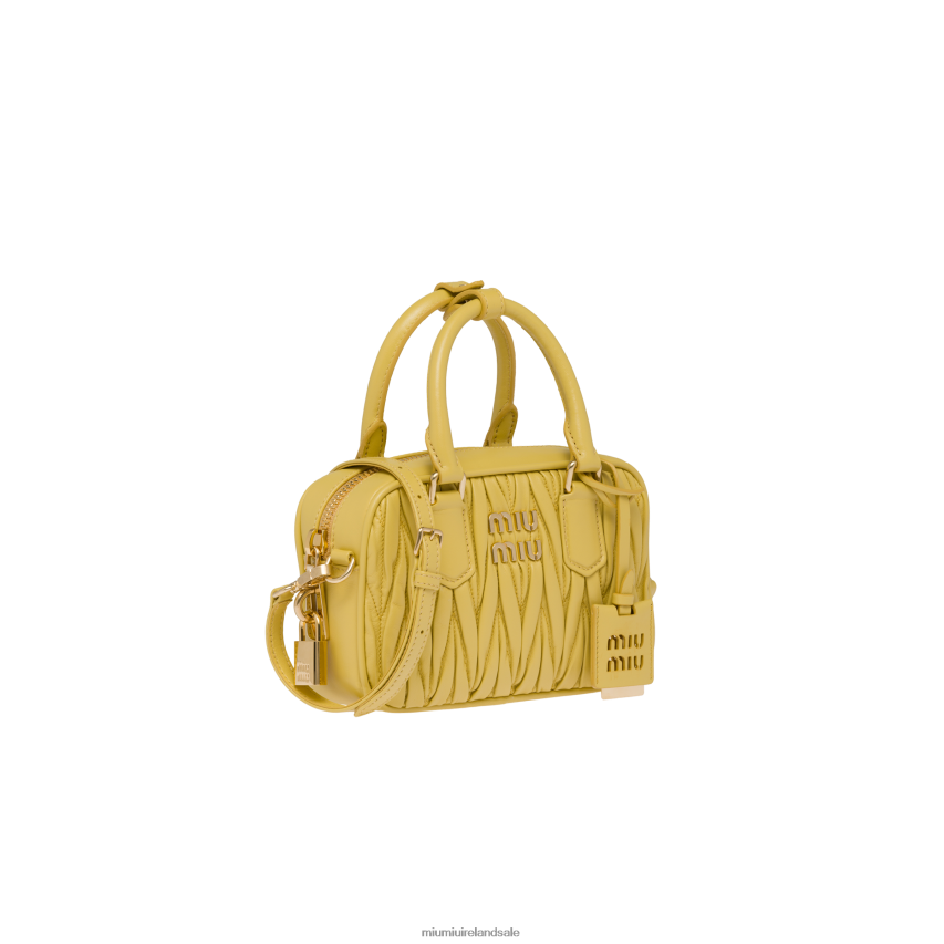 IE Miu MiuCollection Matelasse Nappa Leather Top-handle Bag Pineapple XJN62J41