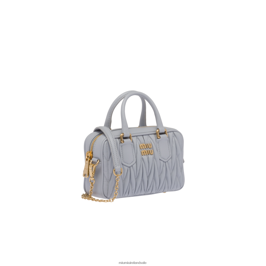 IE Miu MiuCollection Matelasse Nappa Leather Top-handle Mini-bag Cornflower XJN62J165