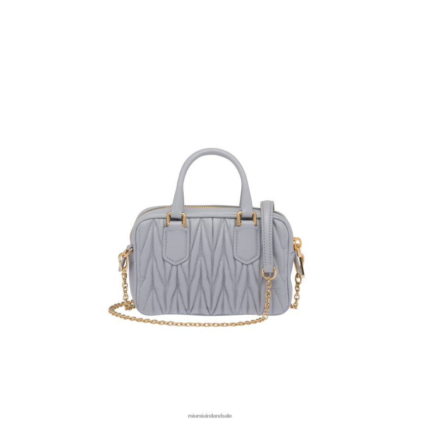 IE Miu MiuCollection Matelasse Nappa Leather Top-handle Mini-bag Cornflower XJN62J165