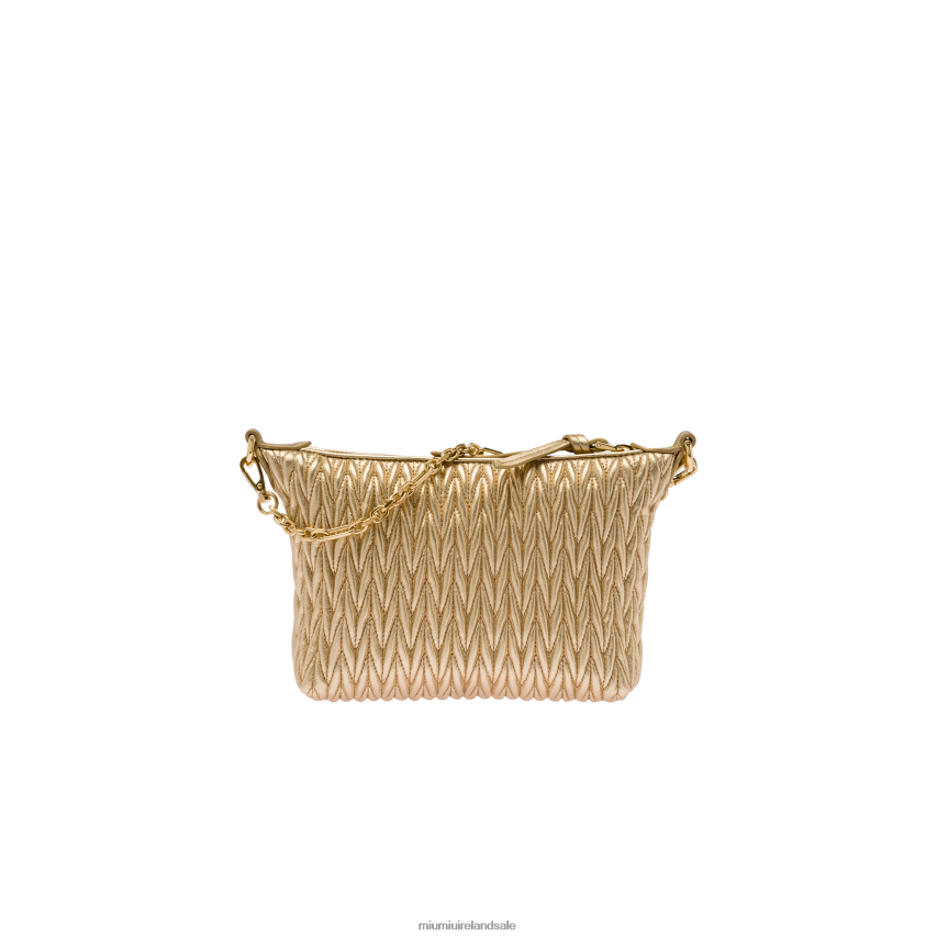 IE Miu MiuCollection Spirit Matelasse Leather Mini Bag Platinum XJN62J171