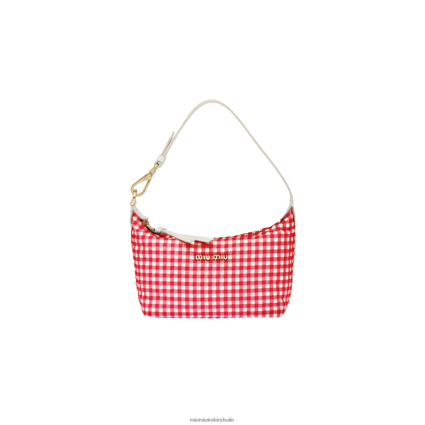IE Miu MiuCollection Spirit Printed Faille Mini-bag Red/White XJN62J173